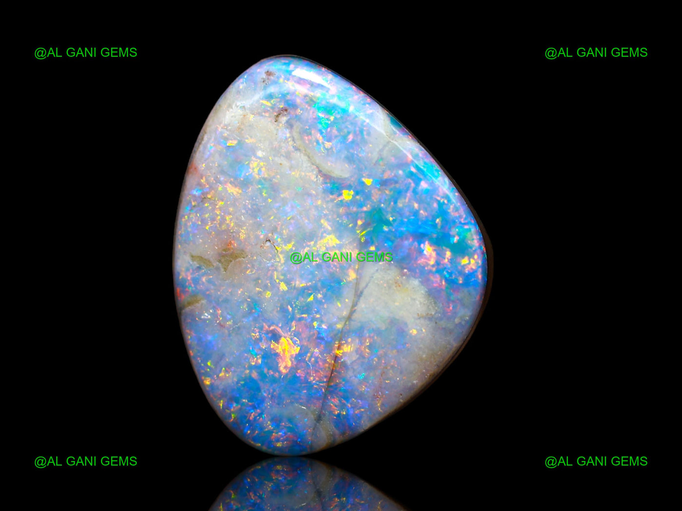 12.00 Cts Doublet Opal Gemstone Fancy Cabochon Lab-Created 18x15x4 mm D-111