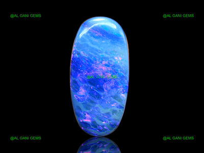 17.00 Cts Lab-Created Doublet Opal Gemstone Oval Cabochon 23x12x5 mm D-113