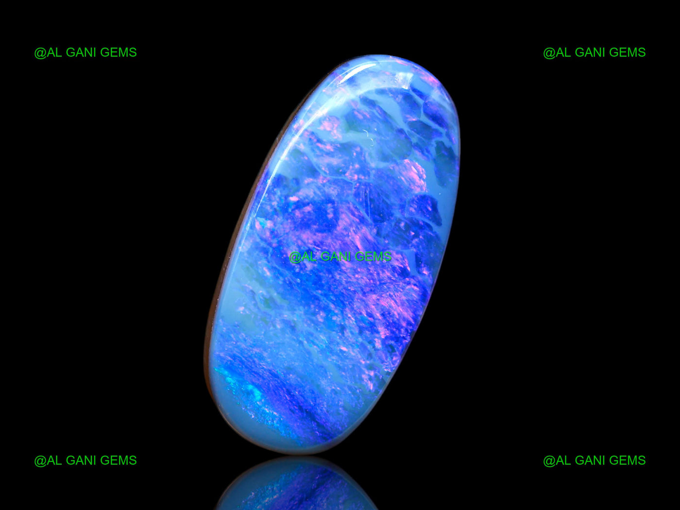 17.00 Cts Lab-Created Doublet Opal Gemstone Oval Cabochon 23x12x5 mm D-113