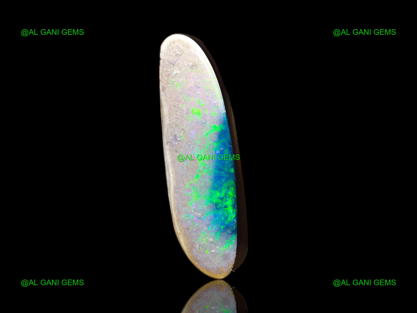 Lab-Created Doublet Opal Gemstone Fancy Cabochon 7.00 Cts 25x7x3 mm D-115