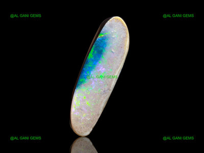 Lab-Created Doublet Opal Gemstone Fancy Cabochon 7.00 Cts 25x7x3 mm D-115