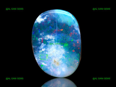 10.00 Cts Doublet Opal Gemstone Oval Cabochon Lab-Created 18x13x4 mm D-119