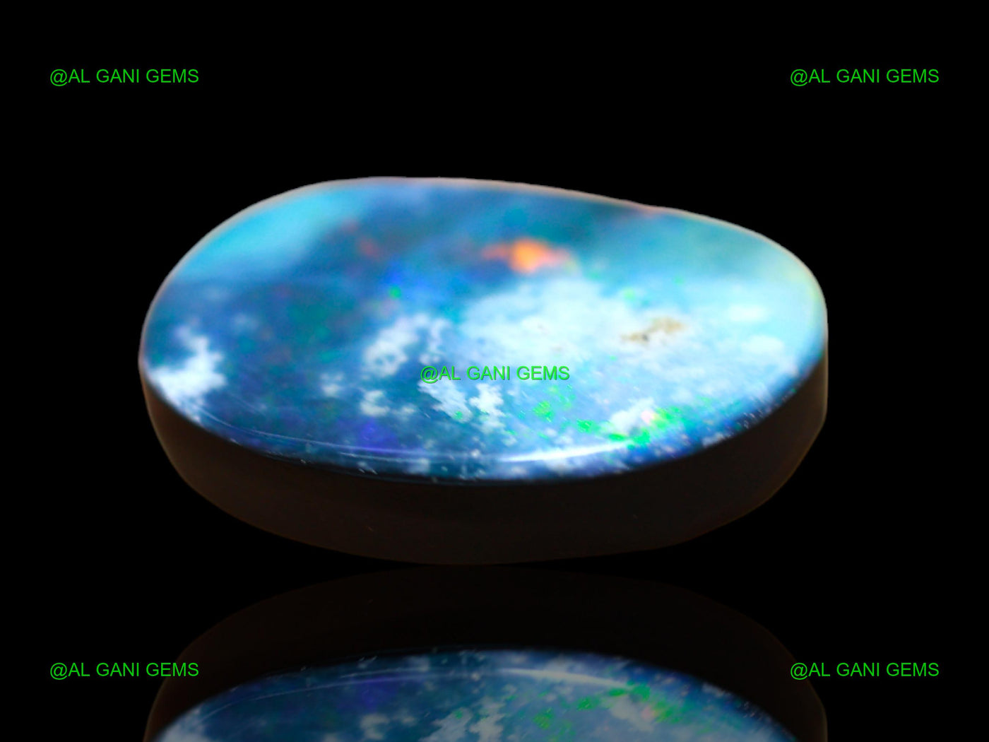 10.00 Cts Doublet Opal Gemstone Oval Cabochon Lab-Created 18x13x4 mm D-119