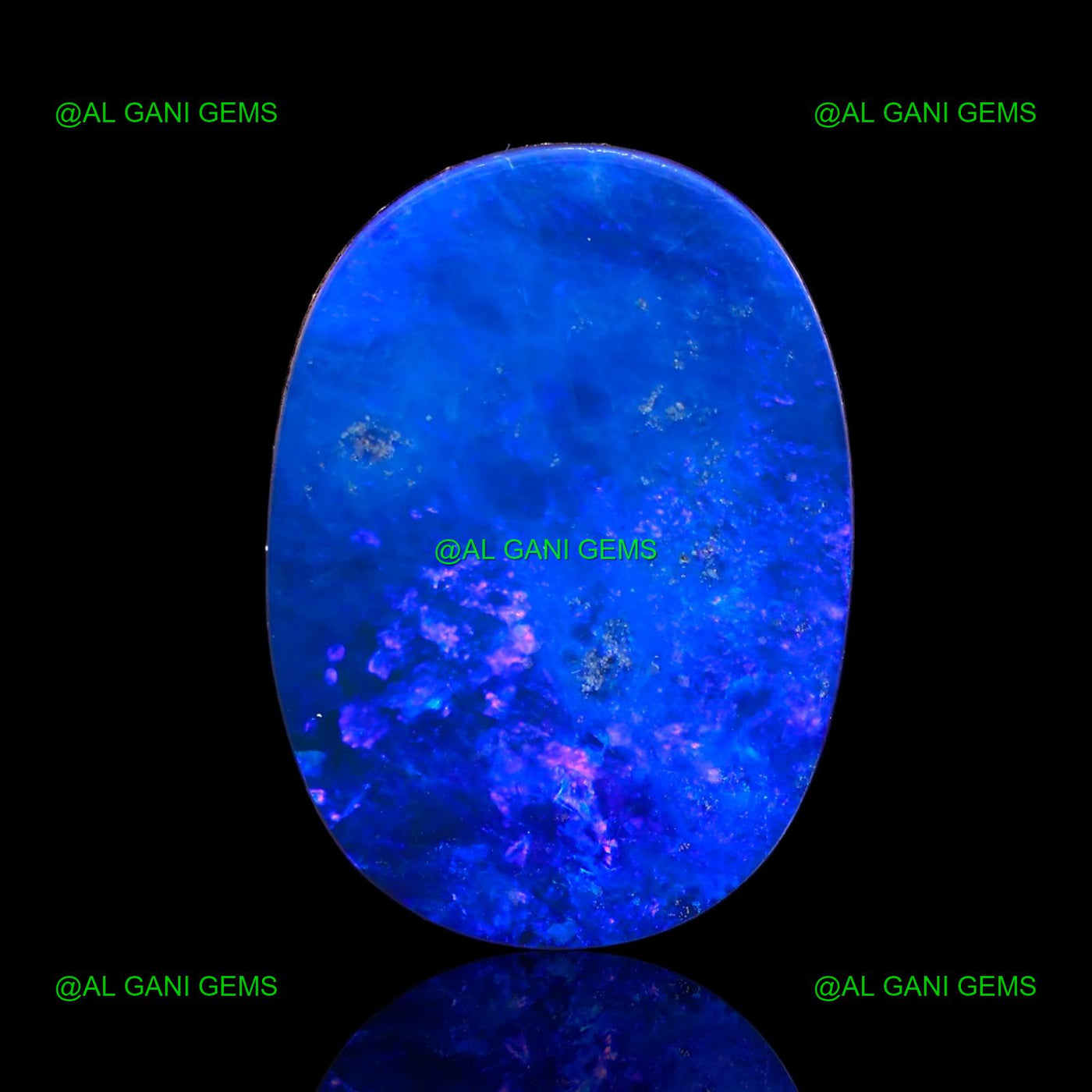 Lab-Created Doublet Opal Gemstone 11.60 Cts Oval Cabochon 20x15x3 mm D-11