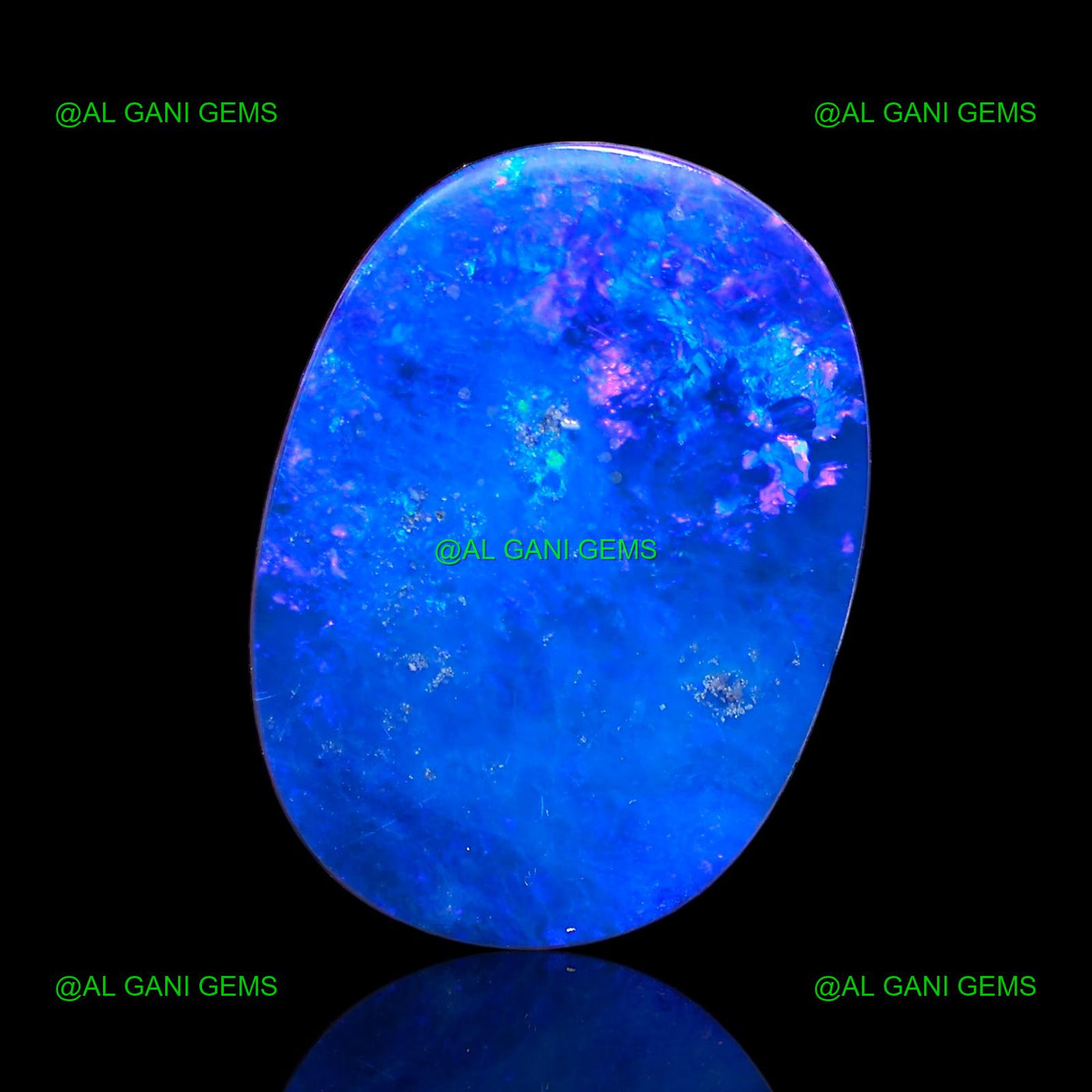 Lab-Created Doublet Opal Gemstone 11.60 Cts Oval Cabochon 20x15x3 mm D-11