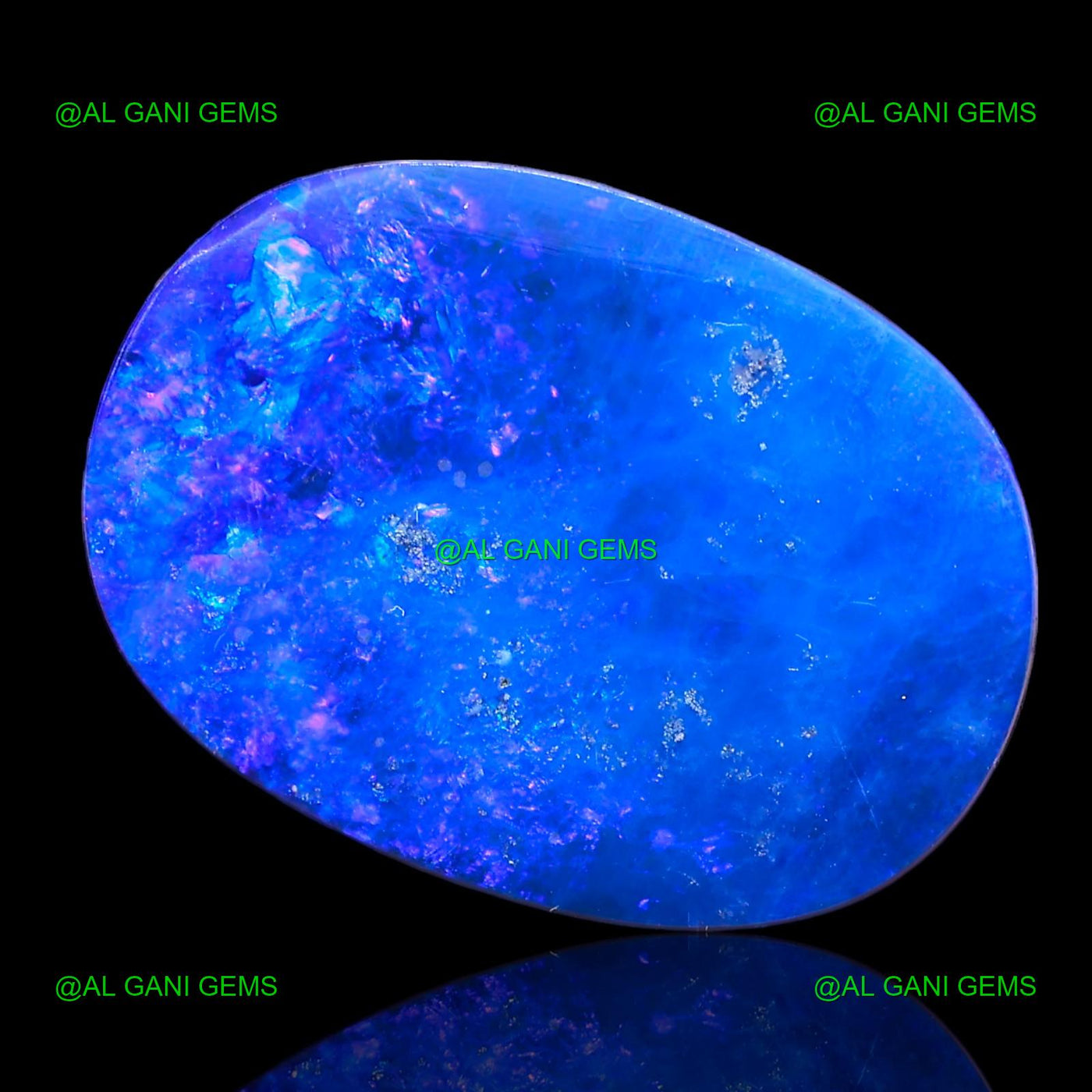 Lab-Created Doublet Opal Gemstone 11.60 Cts Oval Cabochon 20x15x3 mm D-11