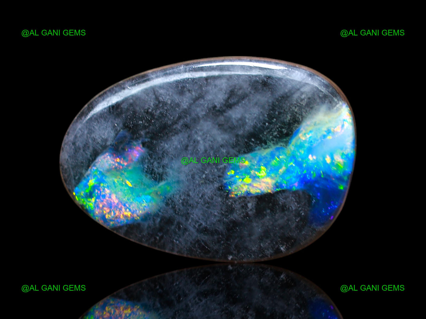 Lab-Created Doublet Opal Gemstone Fancy Cabochon 10.00 Cts 18x12x4 mm D-123