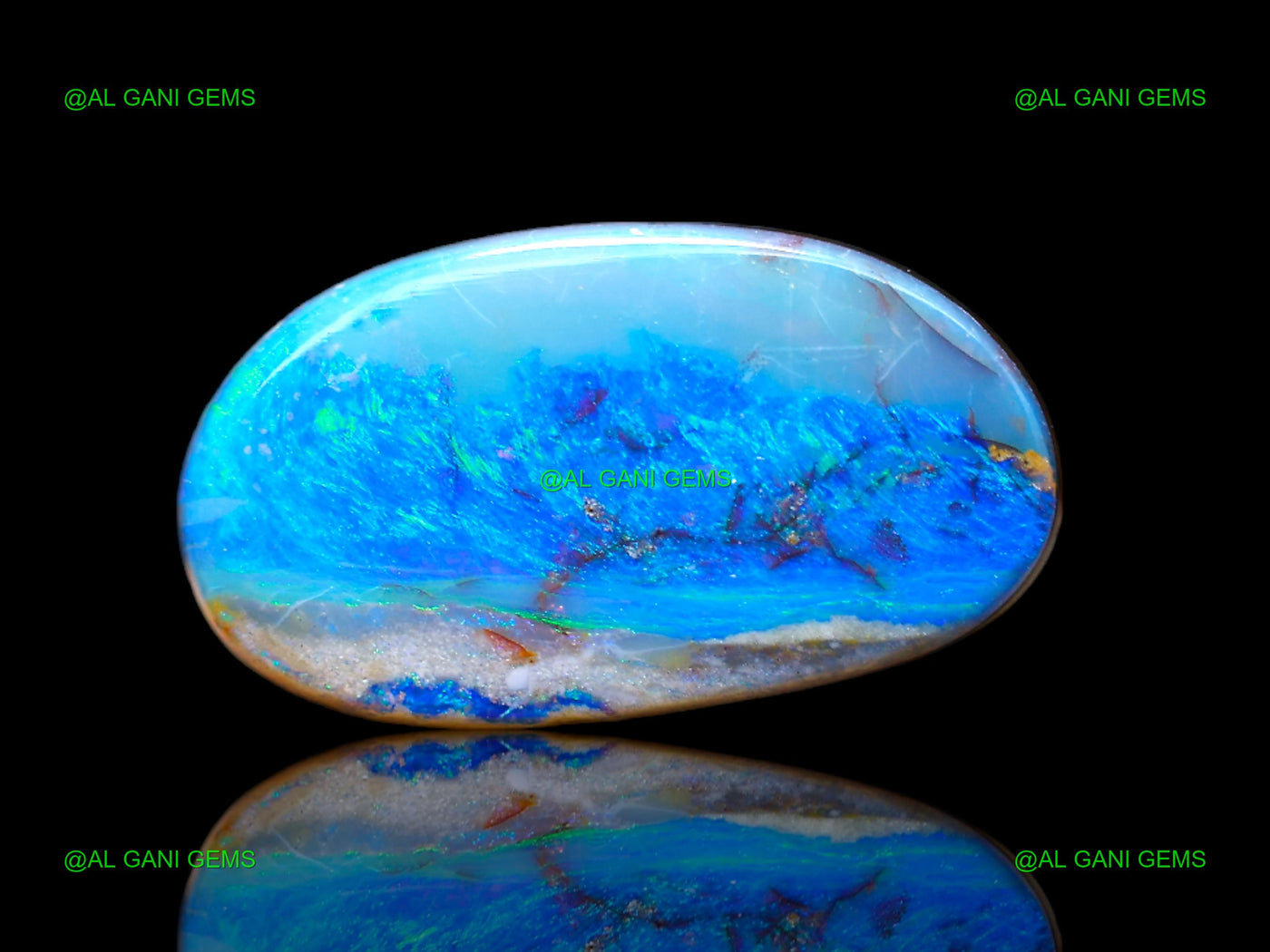 7.00 Cts Doublet Opal Gemstone Fancy Cabochon Lab-Created 16x9x4 mm D-125