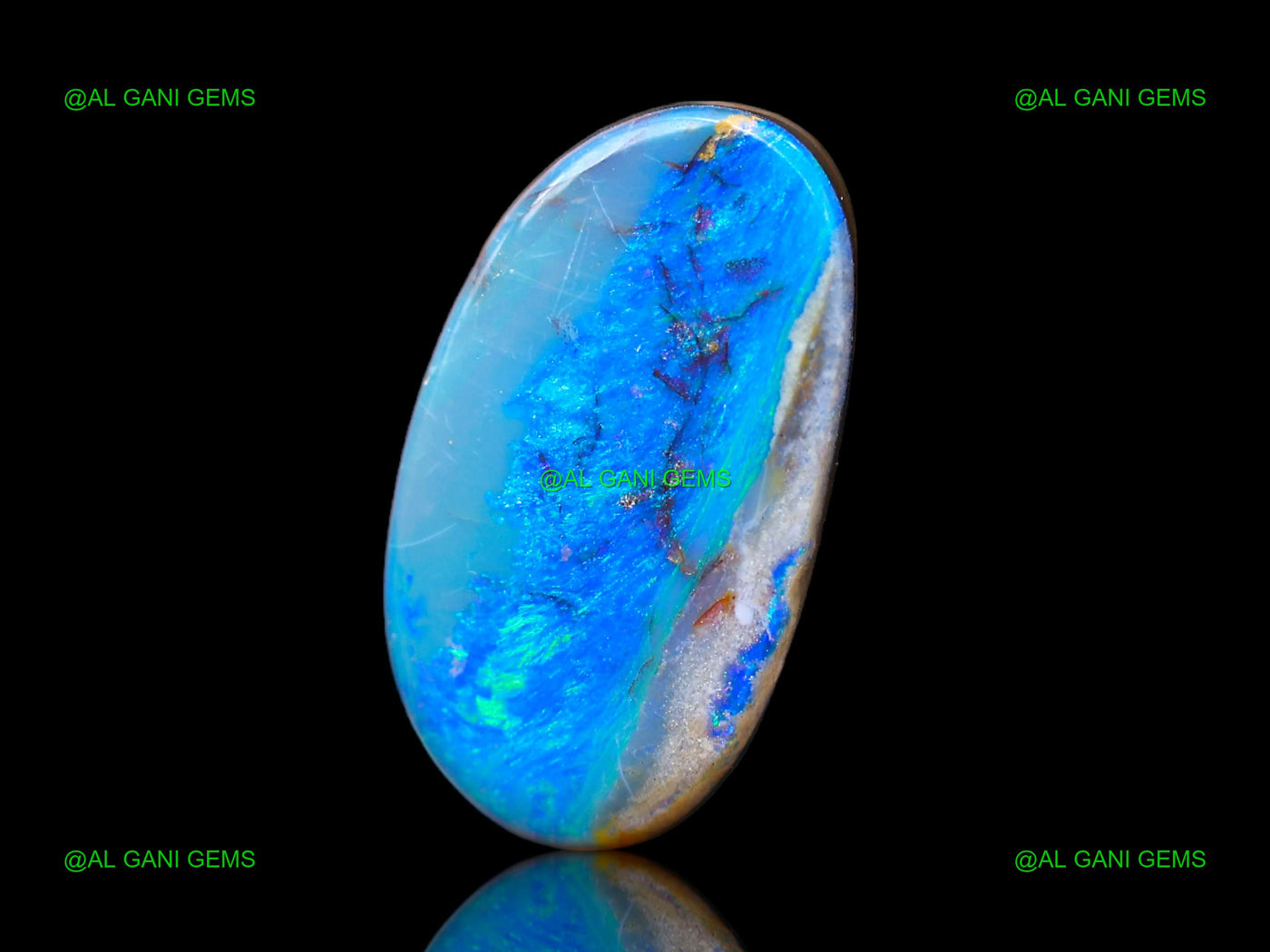 7.00 Cts Doublet Opal Gemstone Fancy Cabochon Lab-Created 16x9x4 mm D-125