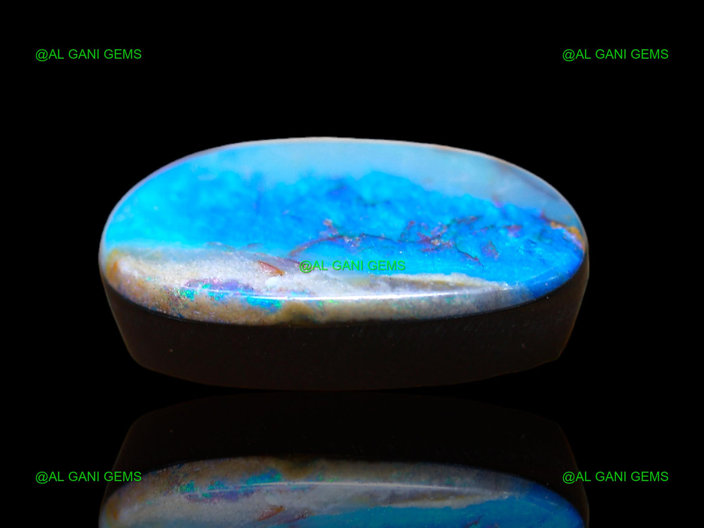 7.00 Cts Doublet Opal Gemstone Fancy Cabochon Lab-Created 16x9x4 mm D-125