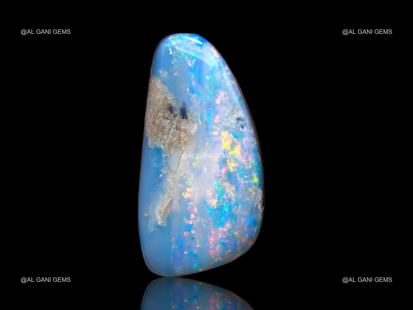 7.00 Cts Lab-Created Doublet Opal Fancy Cabochon Gemstone 17x9x5 mm D-128