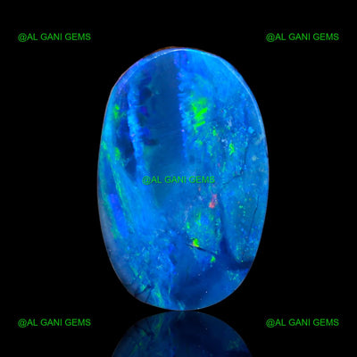 10.50 Cts Doublet Opal Gemstone Oval Cabochon Lab-Created 19x12x4 mm D-12