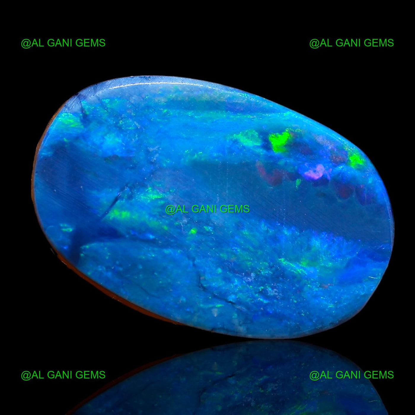 10.50 Cts Doublet Opal Gemstone Oval Cabochon Lab-Created 19x12x4 mm D-12