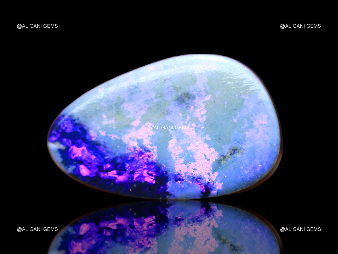 7.00 Cts Doublet Opal Gemstone Fancy Cabochon Lab-Created 16x10x4 mm D-131