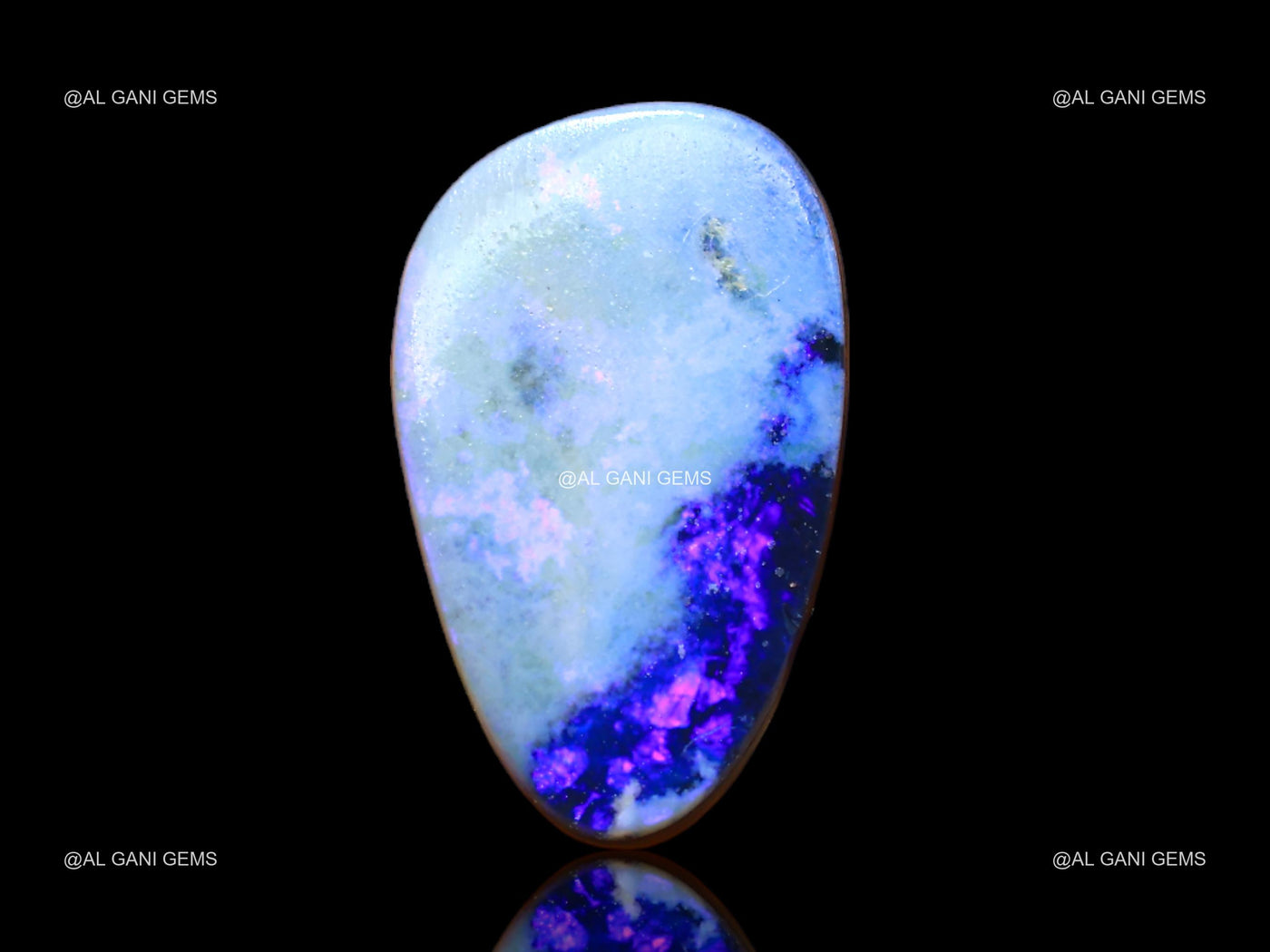 7.00 Cts Doublet Opal Gemstone Fancy Cabochon Lab-Created 16x10x4 mm D-131