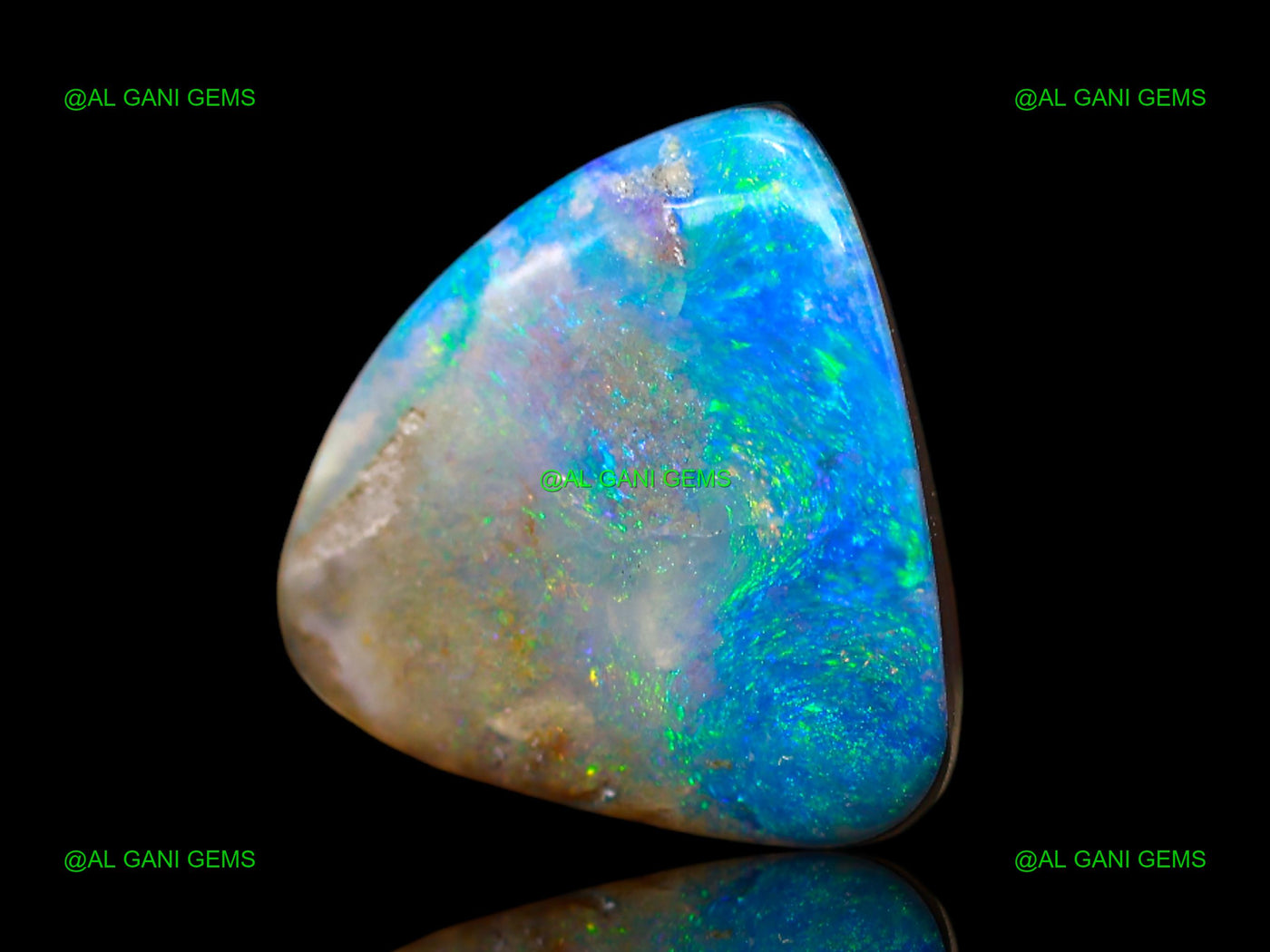 6.00 Cts Lab-Created Doublet Opal Gemstone Trillion Cabochon 13x13x4 mm D-135