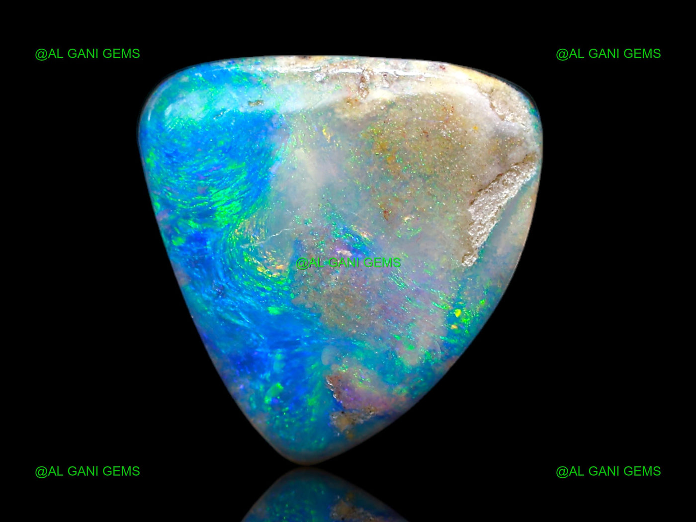 6.00 Cts Lab-Created Doublet Opal Gemstone Trillion Cabochon 13x13x4 mm D-135