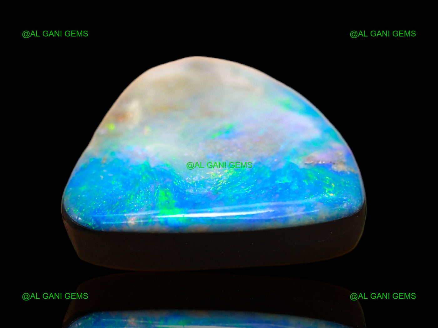 6.00 Cts Lab-Created Doublet Opal Gemstone Trillion Cabochon 13x13x4 mm D-135