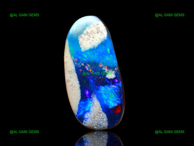 Lab-Created Doublet Opal Gemstone 6.00 Cts Fancy Cabochon 16x8x4 mm D-137