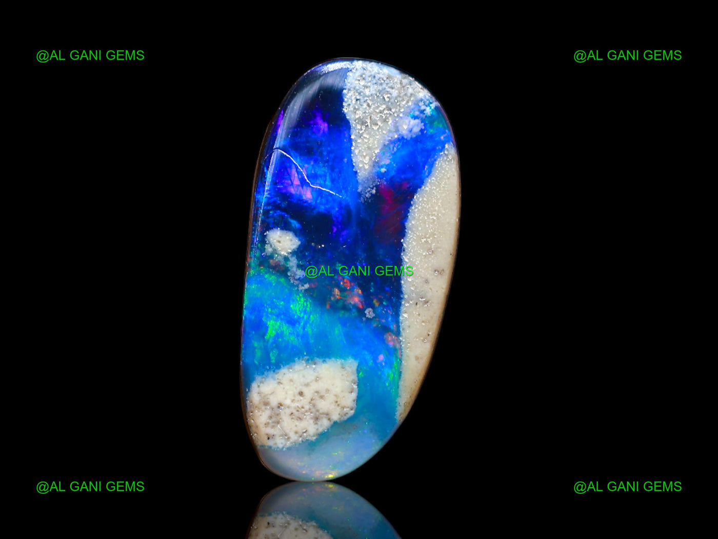 Lab-Created Doublet Opal Gemstone 6.00 Cts Fancy Cabochon 16x8x4 mm D-137