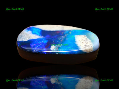 Lab-Created Doublet Opal Gemstone 6.00 Cts Fancy Cabochon 16x8x4 mm D-137