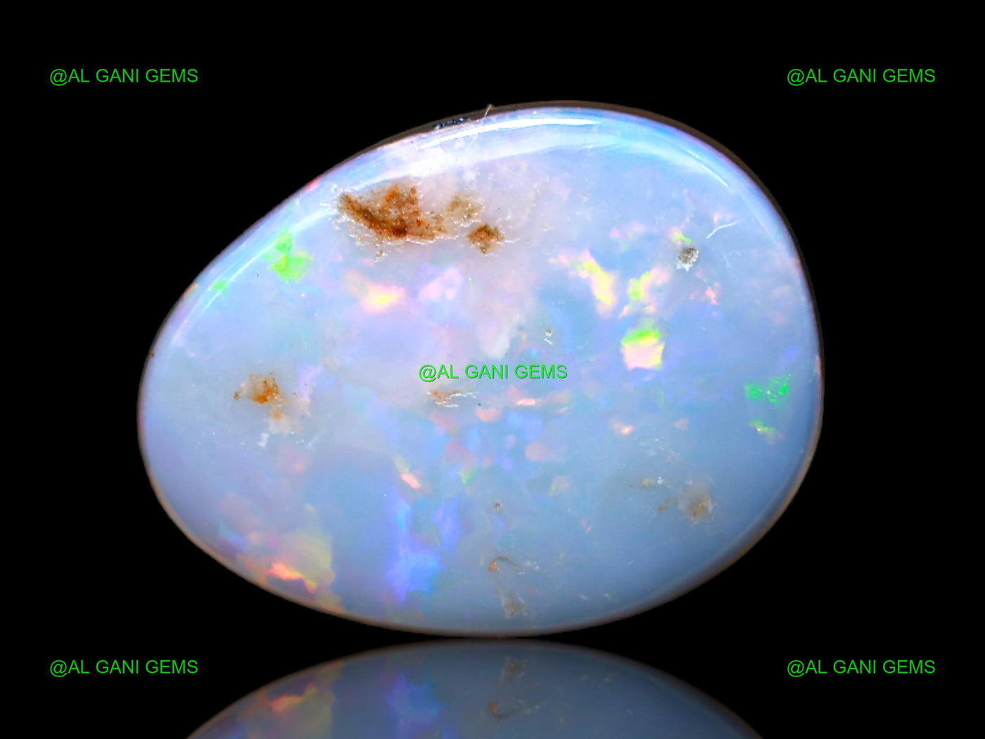 Lab-Created Doublet Opal Gemstone 8.00 Cts Oval Cabochon 14x11x5 mm D-138