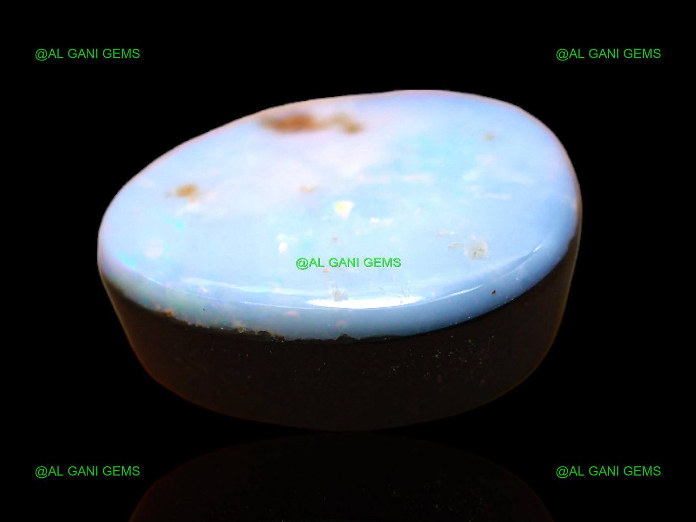 Lab-Created Doublet Opal Gemstone 8.00 Cts Oval Cabochon 14x11x5 mm D-138