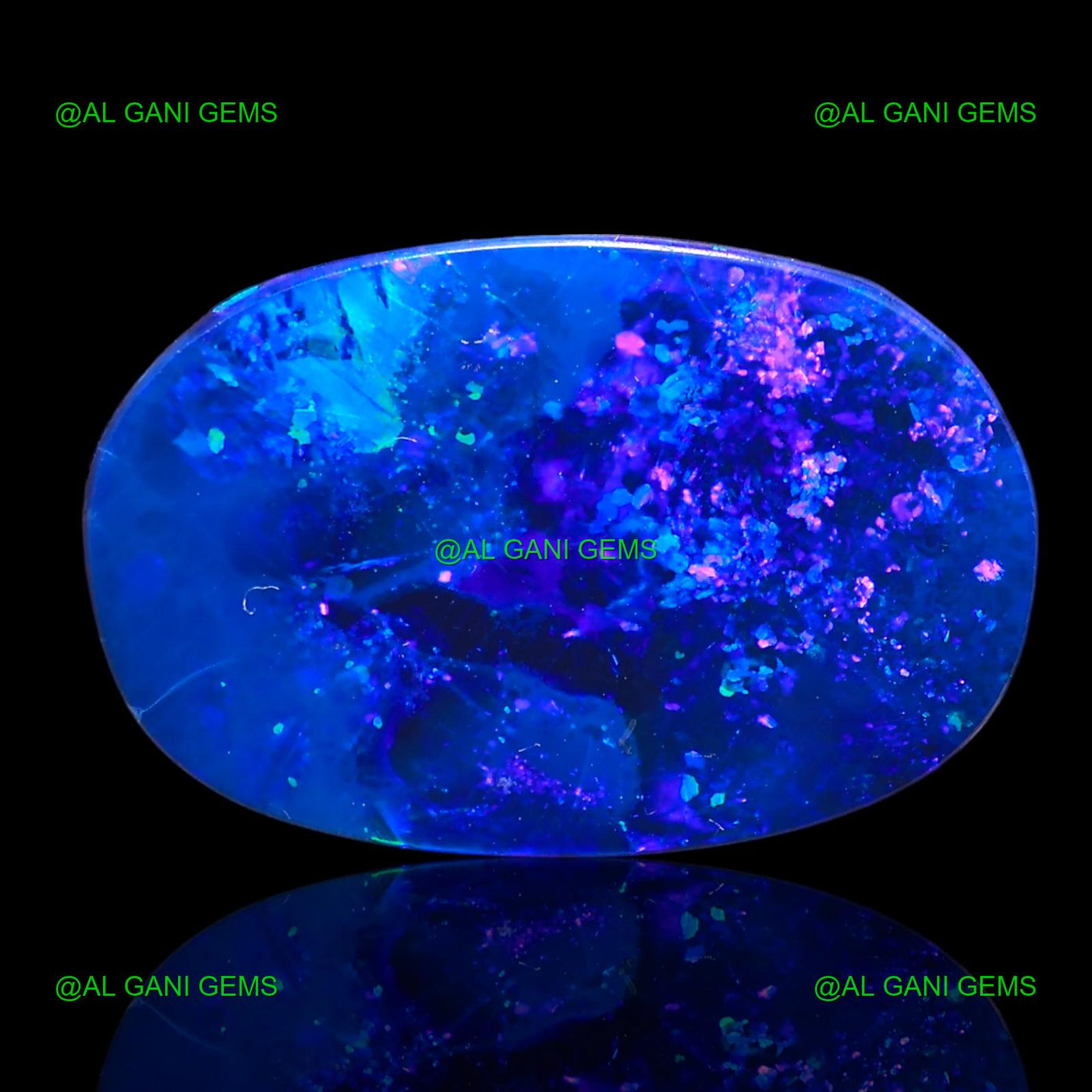 8.60 Cts Lab-Created Doublet Opal Gemstone Oval Cabochon 18x12x3 mm D-13