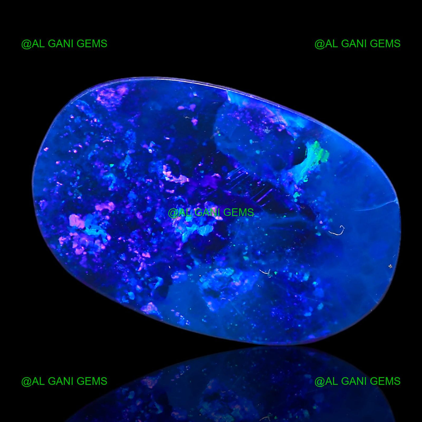 8.60 Cts Lab-Created Doublet Opal Gemstone Oval Cabochon 18x12x3 mm D-13