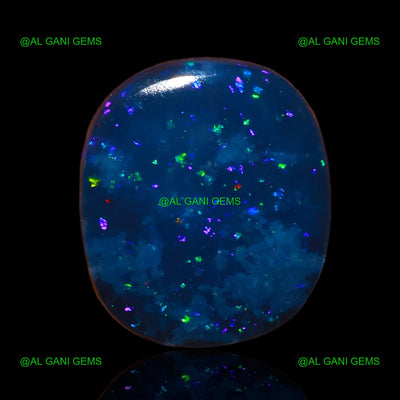 8.20 Cts Doublet Opal Gemstone Oval Cabochon Lab-Created 14x12x5 mm D-15