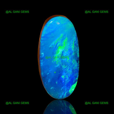 8.10 Cts Lab-Created Doublet Opal Loose Gemstone Oval Cabochon 19x9x4 mm D-16