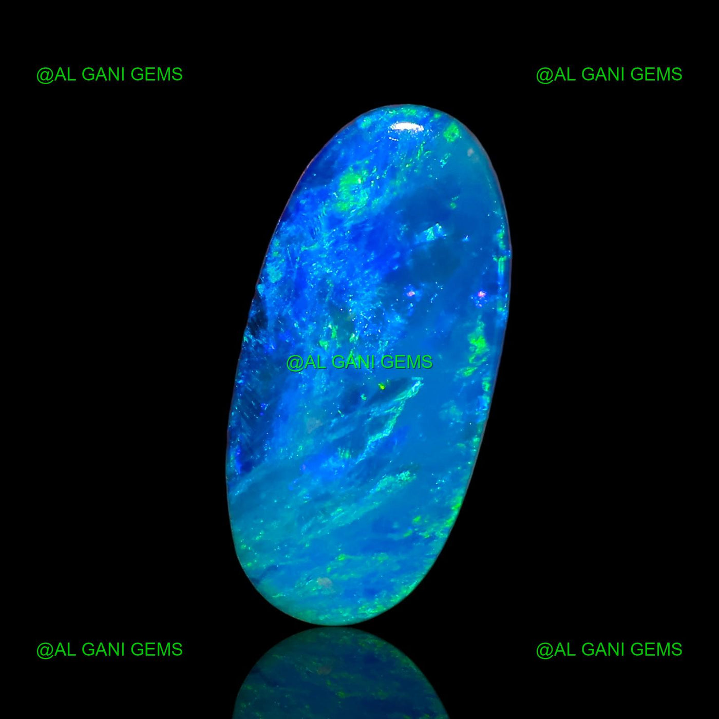 8.10 Cts Lab-Created Doublet Opal Loose Gemstone Oval Cabochon 19x9x4 mm D-16