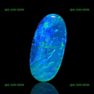 8.10 Cts Lab-Created Doublet Opal Loose Gemstone Oval Cabochon 19x9x4 mm D-16