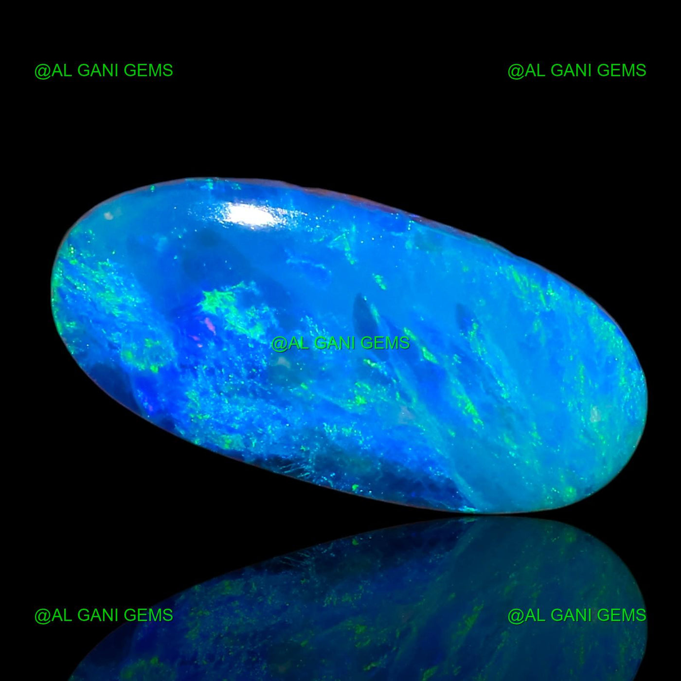 8.10 Cts Lab-Created Doublet Opal Loose Gemstone Oval Cabochon 19x9x4 mm D-16