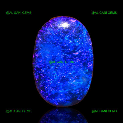 10.65 Cts Lab-Created Doublet Opal Oval Cabochon Gemstone 16x11x5 mm D-17