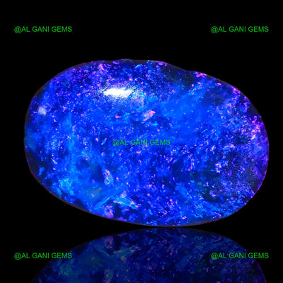 10.65 Cts Lab-Created Doublet Opal Oval Cabochon Gemstone 16x11x5 mm D-17