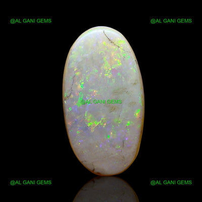 Natural Doublet Opal Gemstone 4.00 Cts Loose Oval Cabochon 16x8x3 mm D-202