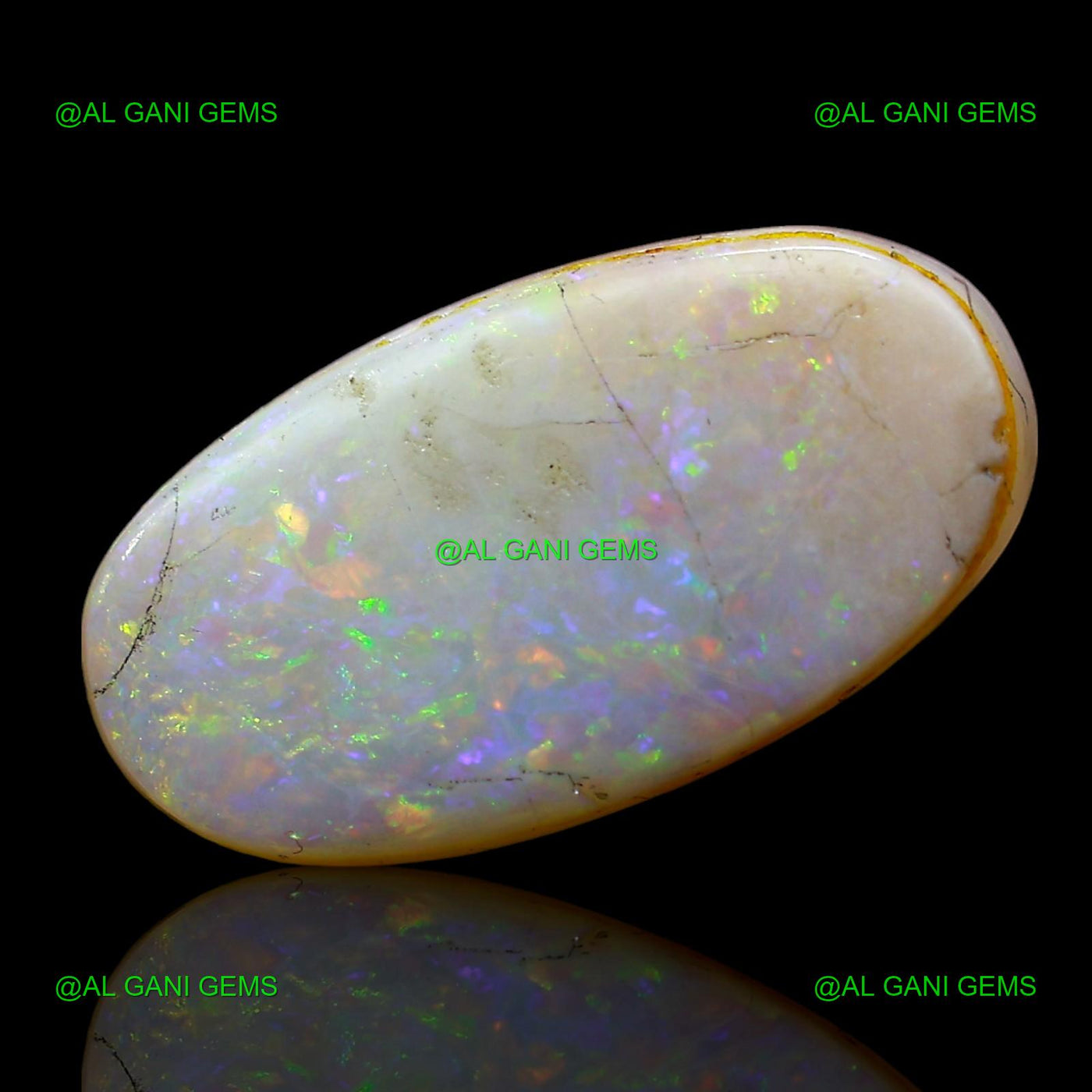 Natural Doublet Opal Gemstone 4.00 Cts Loose Oval Cabochon 16x8x3 mm D-202