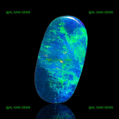 Lab-Created Doublet Opal Gemstone Oval Cabochon 9.38 Cts 19x10x4 mm D-20