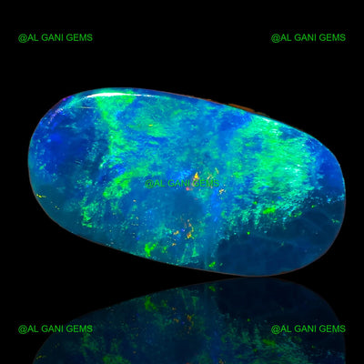 Lab-Created Doublet Opal Gemstone Oval Cabochon 9.38 Cts 19x10x4 mm D-20