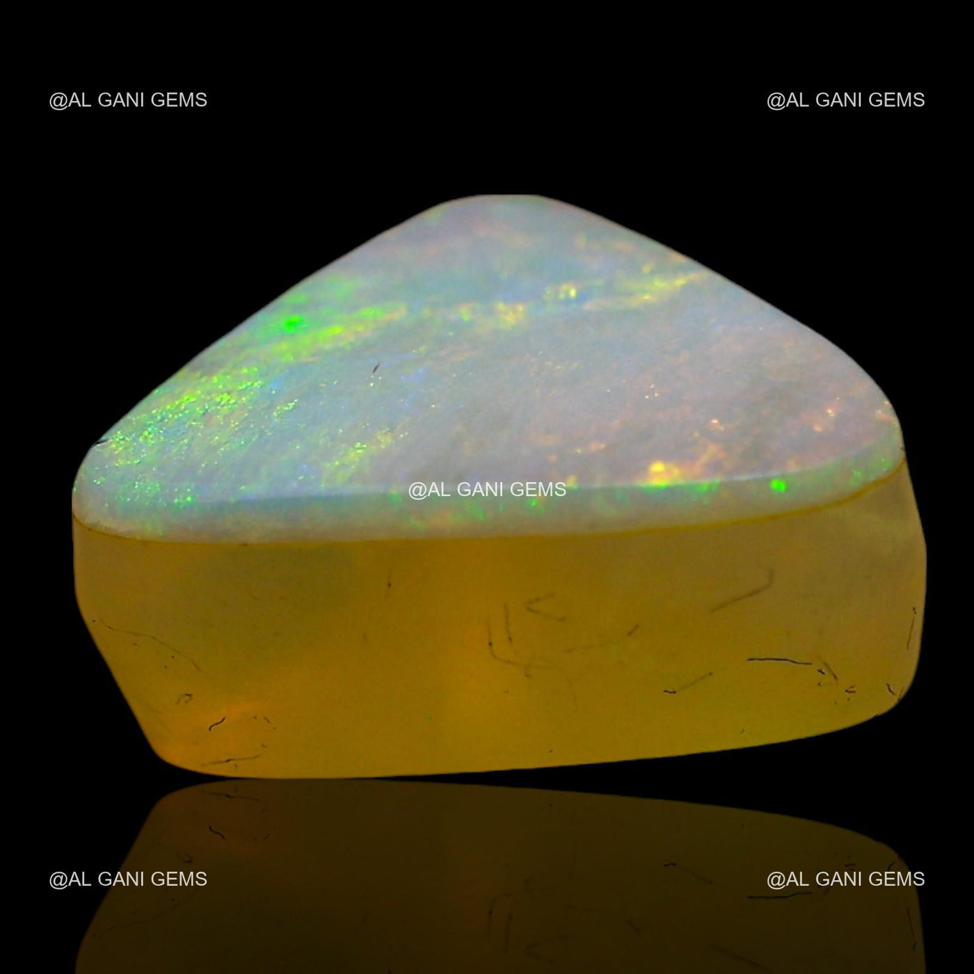 4.00 Cts Natural Doublet Opal Trillion Cabochon Gemstone 13x10x5 mm D-215