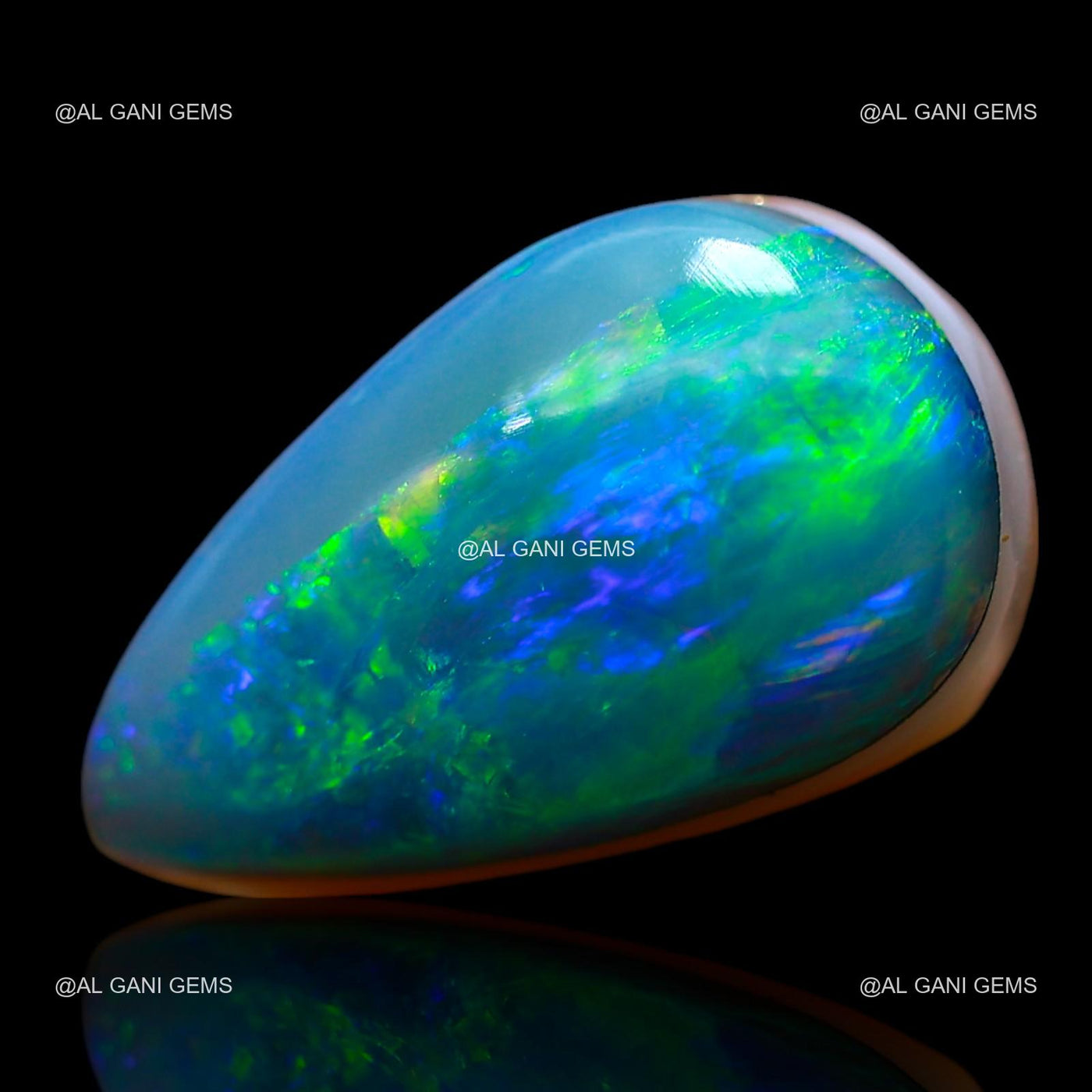 5.00 Cts Natural Doublet Opal Loose Gemstone Pear Cabochon 13x8x6 mm D-217