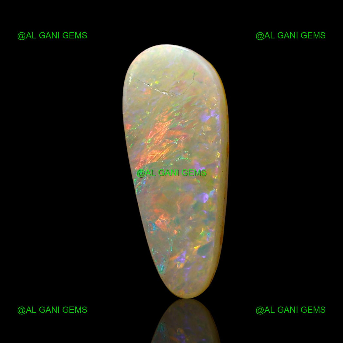 Natural Doublet Opal Gemstone 2.00 Cts Loose Fancy Cabochon 15x6x3 mm D-219