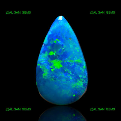 3.00 Cts Natural Doublet Opal Loose Gemstone Pear Cabochon 13x7x4 mm D-226