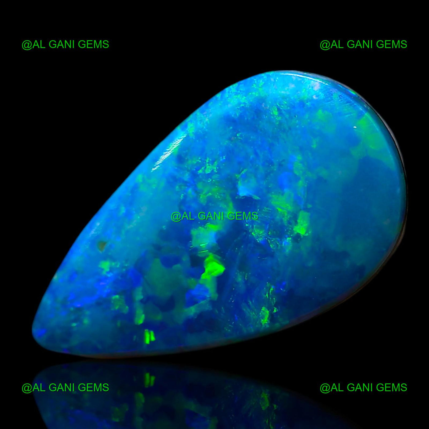 3.00 Cts Natural Doublet Opal Loose Gemstone Pear Cabochon 13x7x4 mm D-226