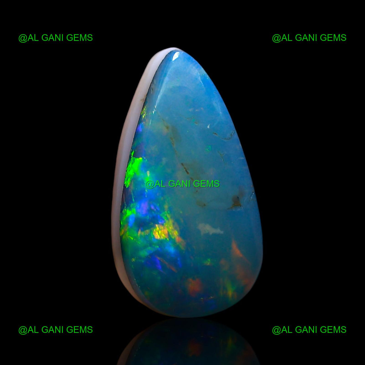 3.00 Cts Natural Doublet Opal Loose Gemstone Pear Cabochon 13x7x6 mm D-229