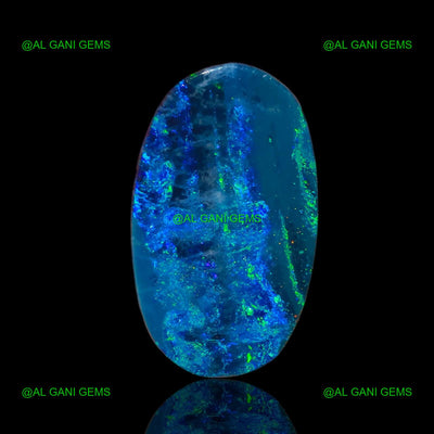 Lab-Created Doublet Opal Gemstone 6.90 Cts Oval Cabochon 18x10x4 mm D-22