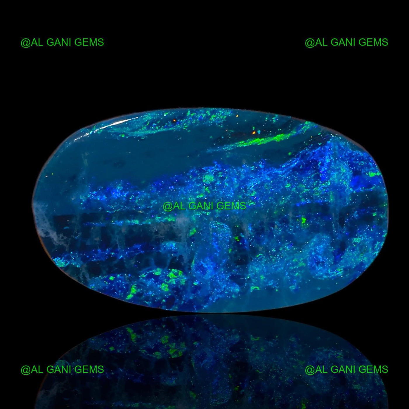 Lab-Created Doublet Opal Gemstone 6.90 Cts Oval Cabochon 18x10x4 mm D-22