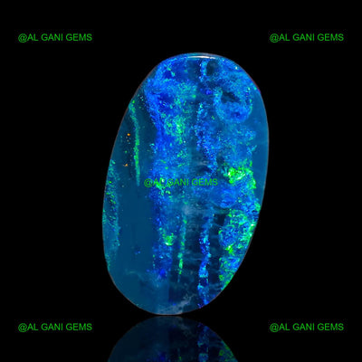 Lab-Created Doublet Opal Gemstone 6.90 Cts Oval Cabochon 18x10x4 mm D-22