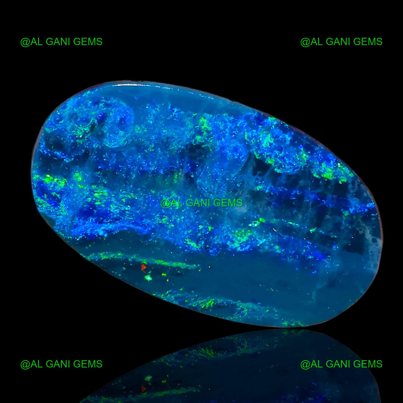 Lab-Created Doublet Opal Gemstone 6.90 Cts Oval Cabochon 18x10x4 mm D-22